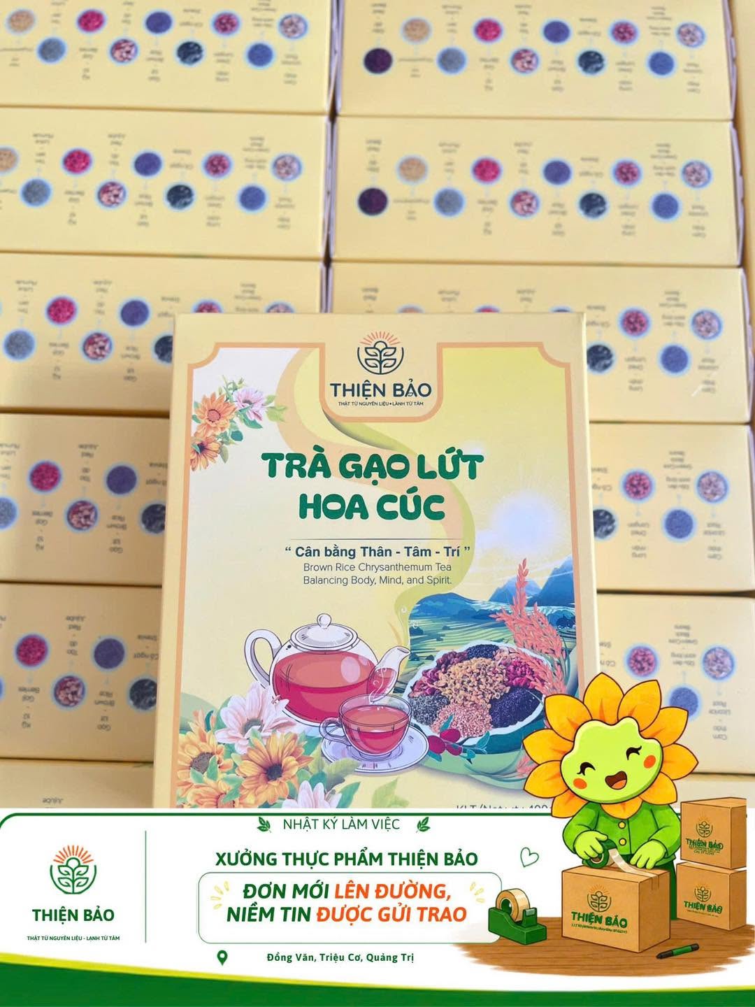 Trà gạo lứt hoa cúc